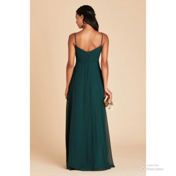 Birdy Grey Emerald Green Devin Chiffon Formal Dress Size Medium NWT - Picture 6 of 16